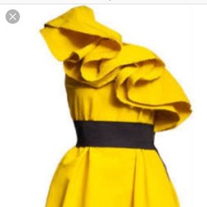Lanvin h & m yellow dress 2010 collection